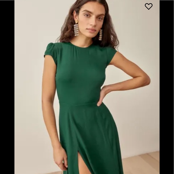 Reformation Gavin Dress Emerald AUTHENTIC - Picture 3 of 9